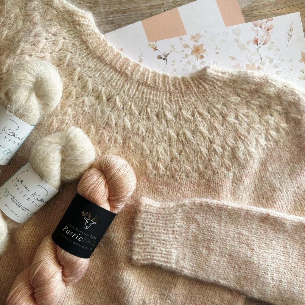 Peachesse Pullover | Knitting kit - Les Laines Biscotte Yarns