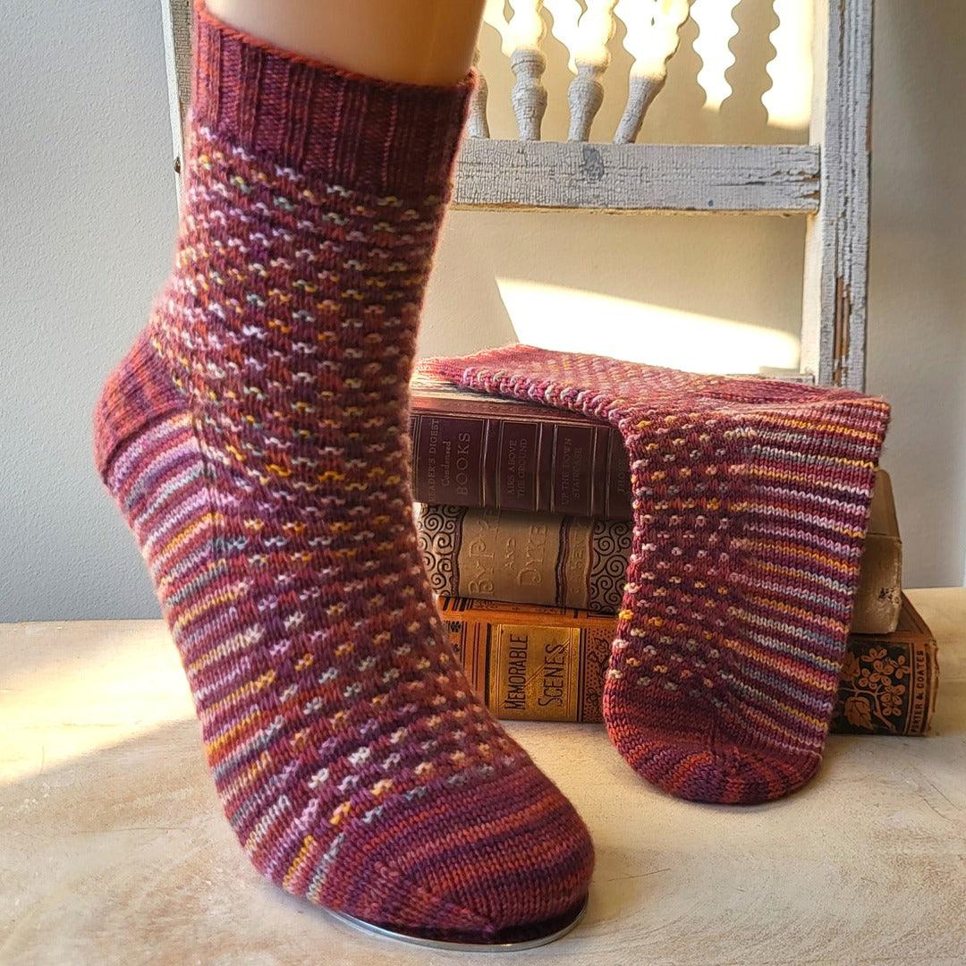 Sugar Cube Socks Knitting pattern Les Laines Biscotte Yarns