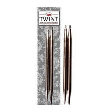 ChiaoGoo Interchangeable knitting needles TWIST SS Lace Tips 5'' (13cm) - Les Laines Biscotte Yarns