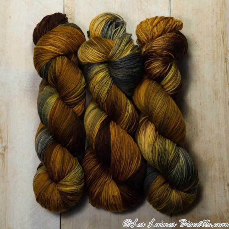 Handdyed yarn DK PURE QUEUE DE CASTOR DK weight yarn