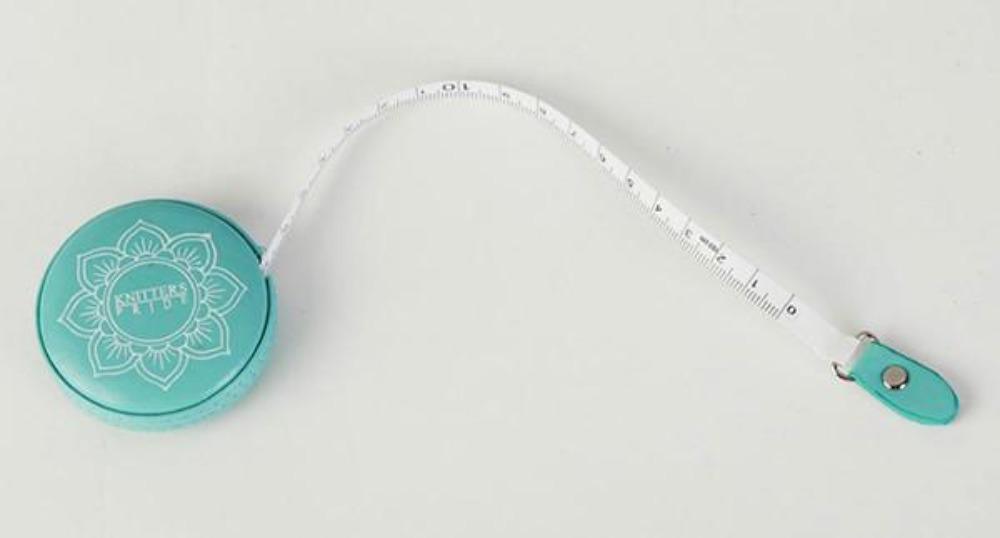 Knitter's Pride 'The Mindful Collection' Teal Retractable Tape Measure, 60" - Les Laines Biscotte Yarns