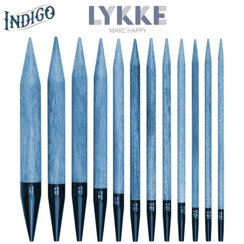 Interchangeable needles LYKKE Indigo individual 3.5" - Les Laines Biscotte Yarns