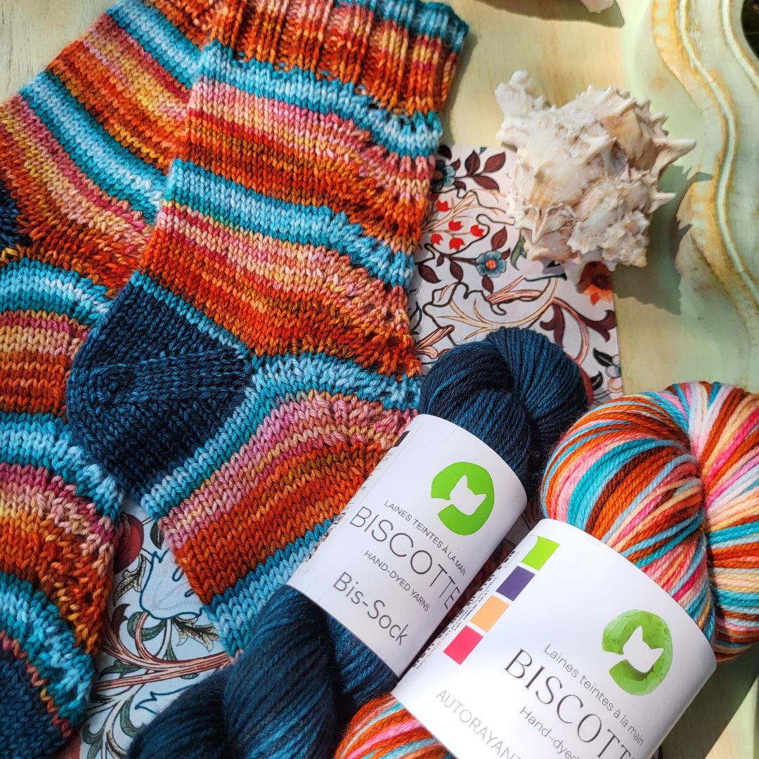 Sailor's Delight Socks | Knitting pattern and Optional kits
