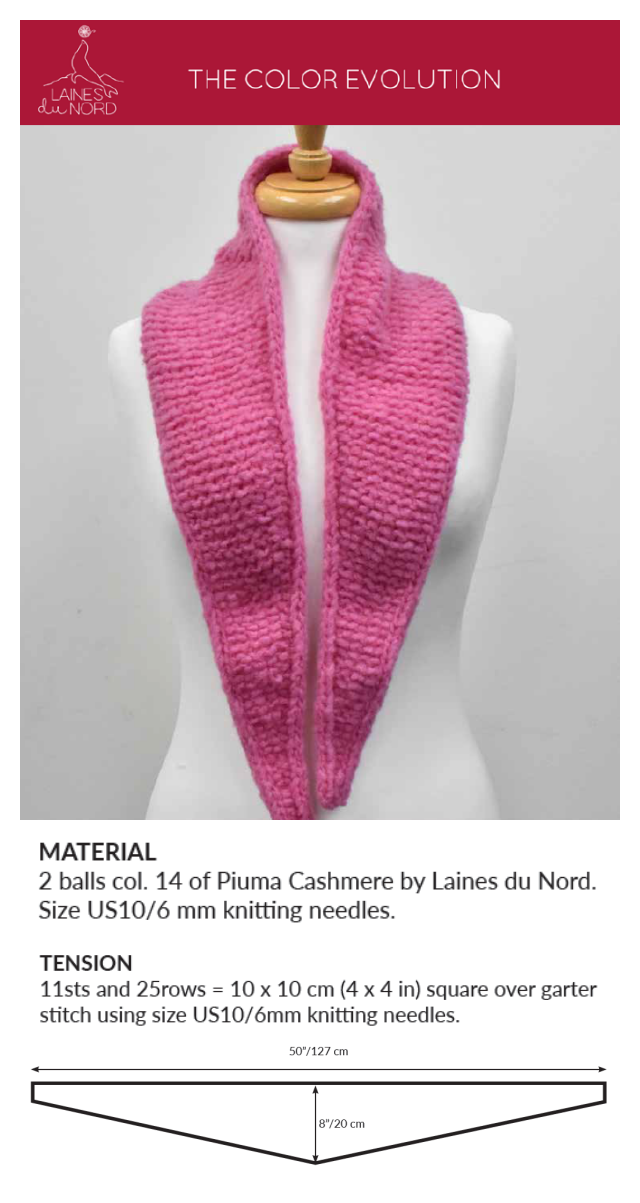 Laines Du Nord Piuma Cashmere Scarf Pattern