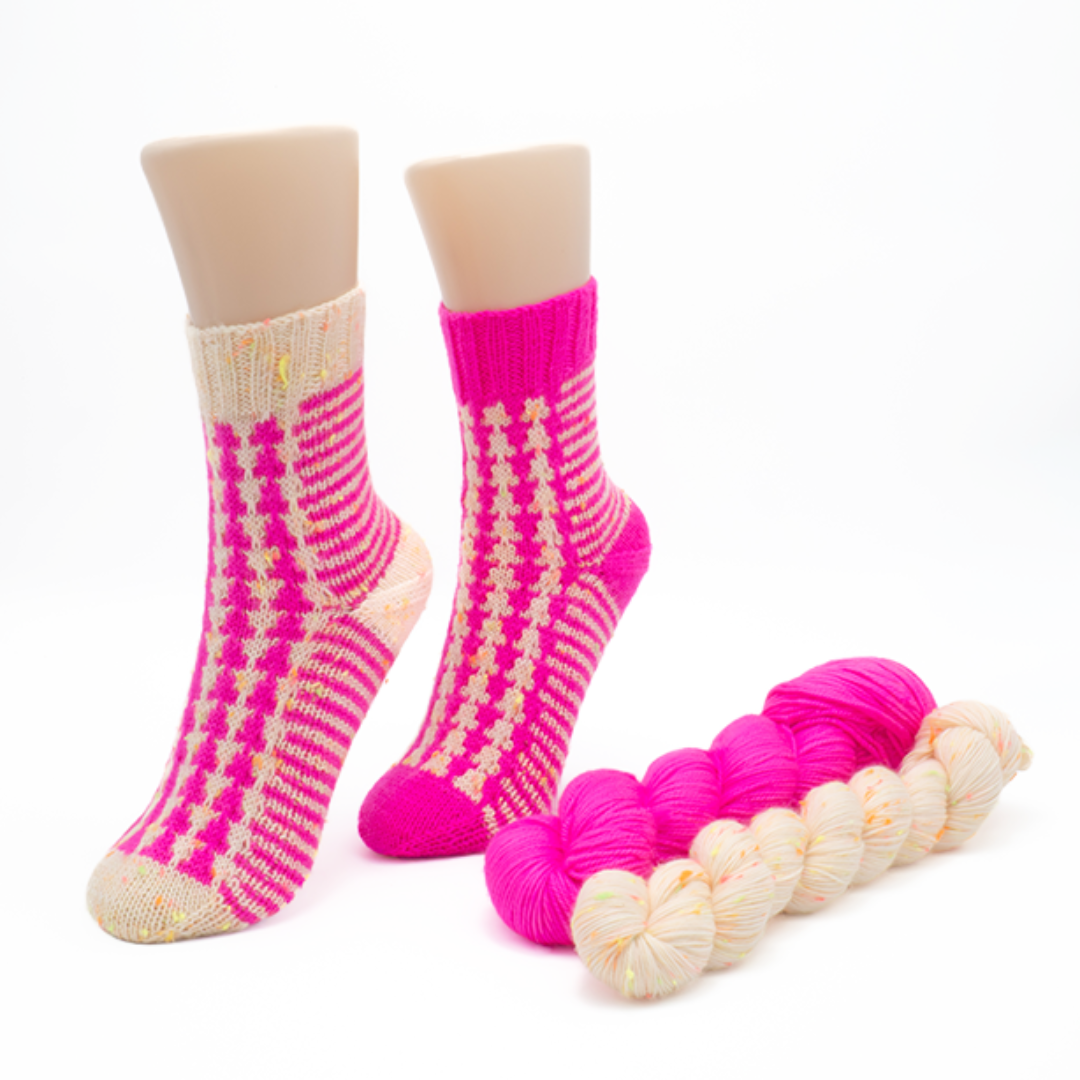 Geometric Socks | Knitting pattern and Optional kit