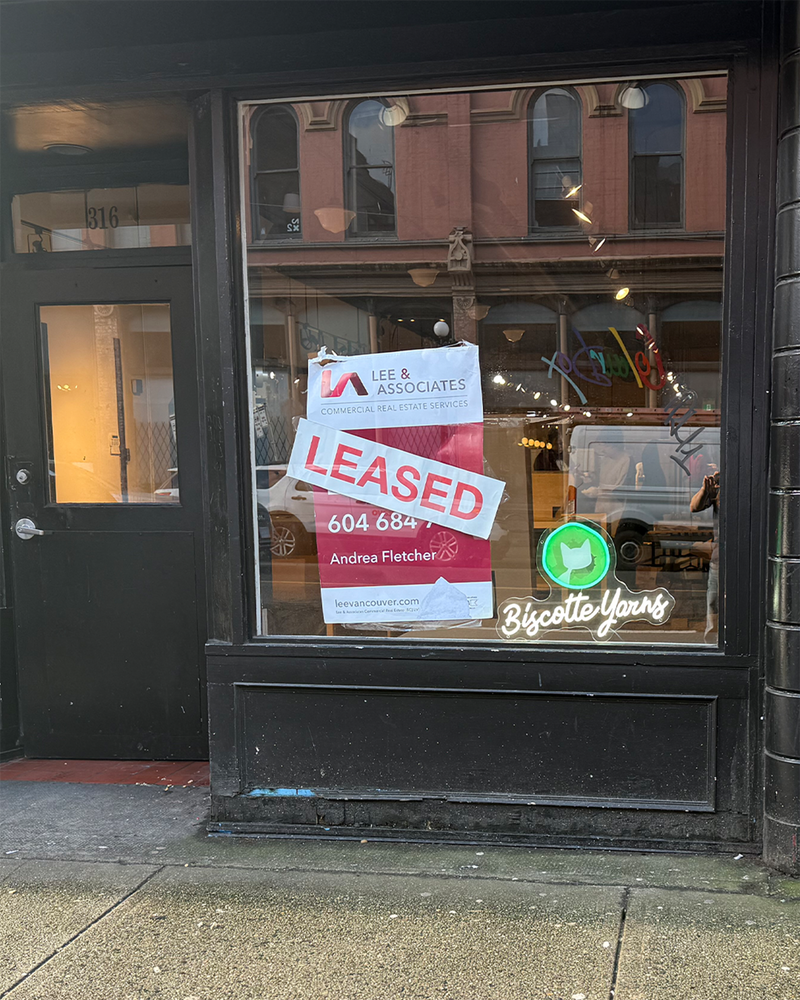 Yarn store in Vancouver Gastown