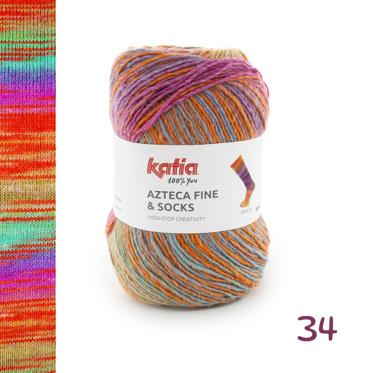 AZTECA FINE & SOCKS - Katia color 34