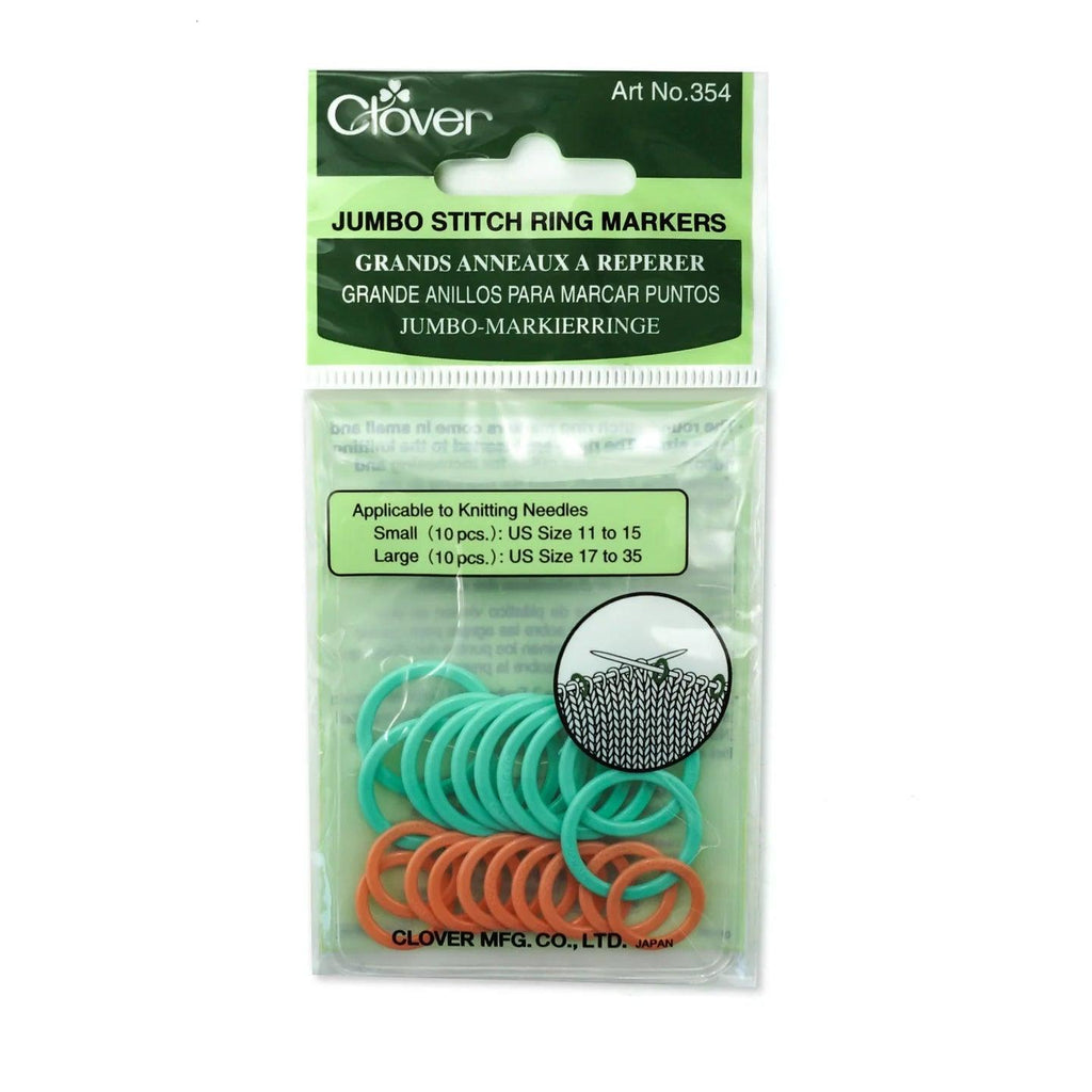 Jumbo Stitch Ring Markers - Clover 354 - Les Laines Biscotte Yarns