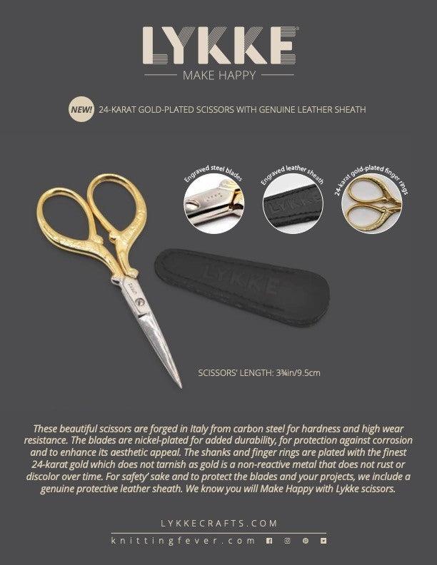 24-carat gold-plated scissors - Lykke - Les Laines Biscotte Yarns