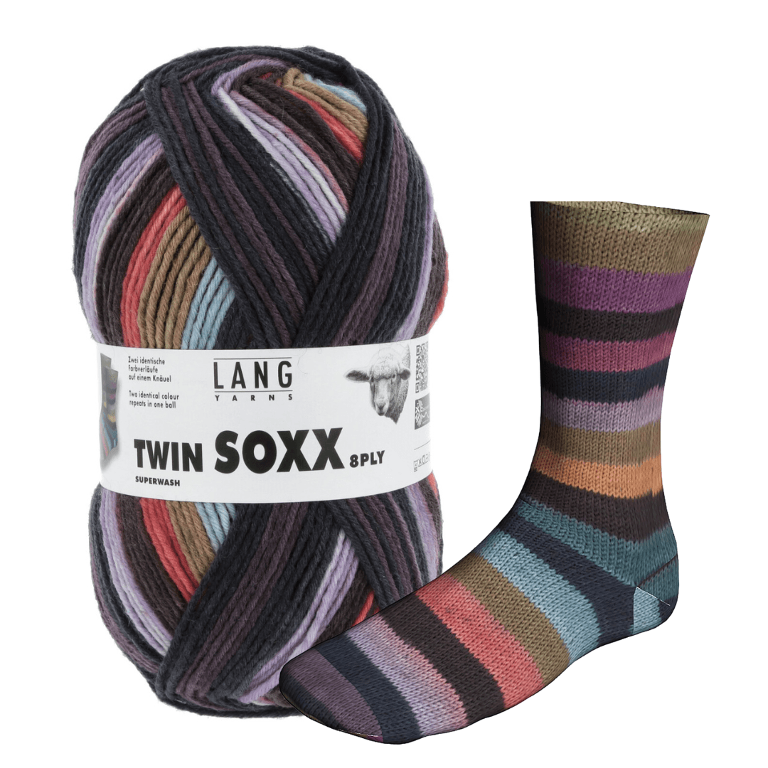 Lang Twin Soxx 8ply - Les Laines Biscotte Yarns