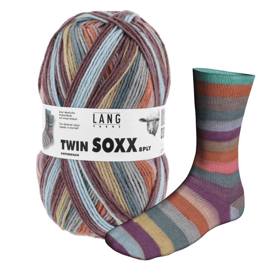 Lang Twin Soxx 8ply - Les Laines Biscotte Yarns