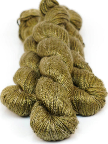 Hand-dyed yarn made of silk & Seacell ALGUA MARINA GREEN GROWS