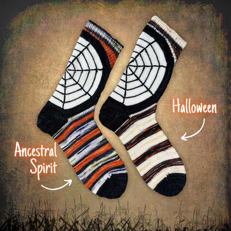 HalloWeb Socks | Knitting pattern & knitting kits