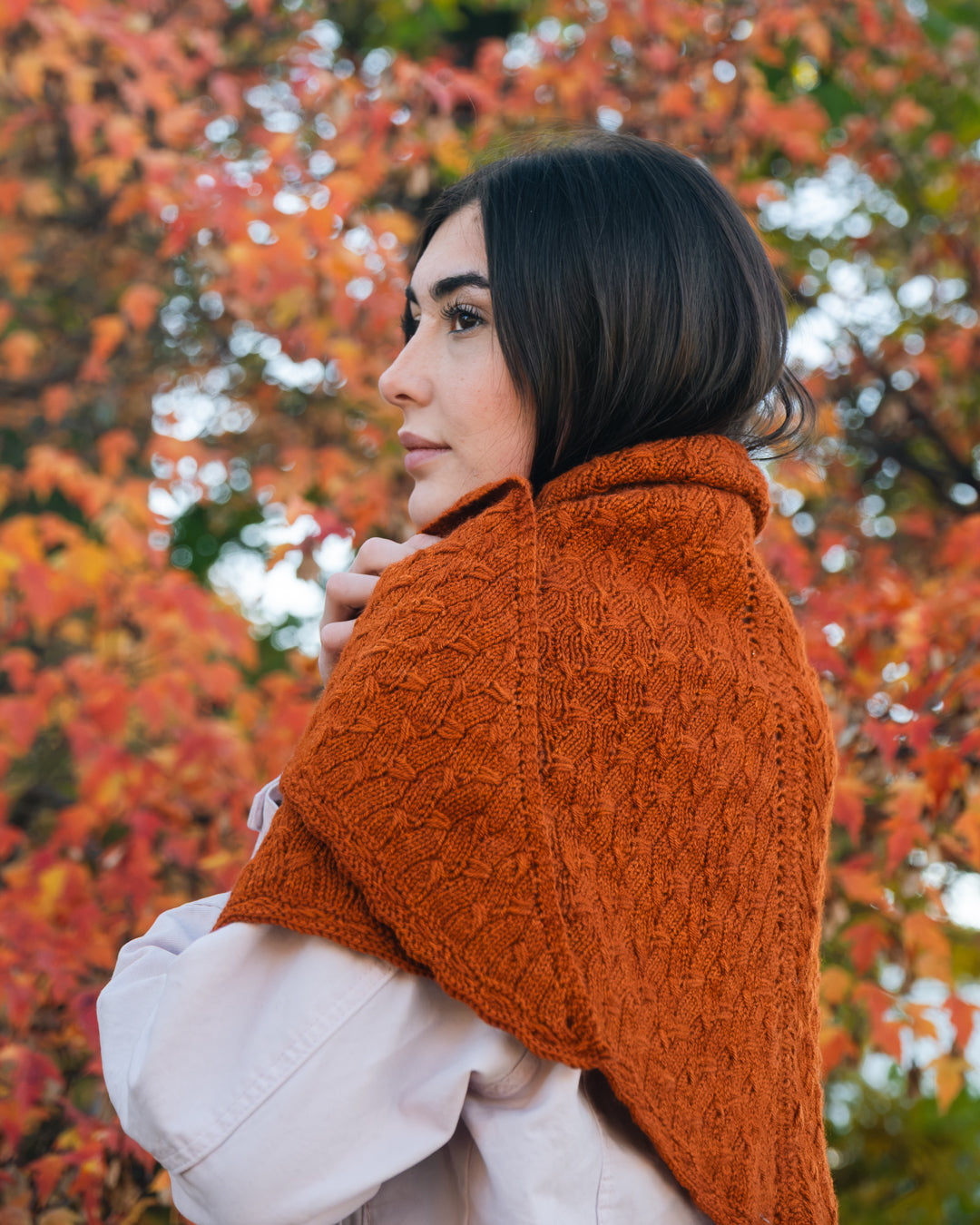 AAutumn Shawl - Knitting Pattern and Optional Kit