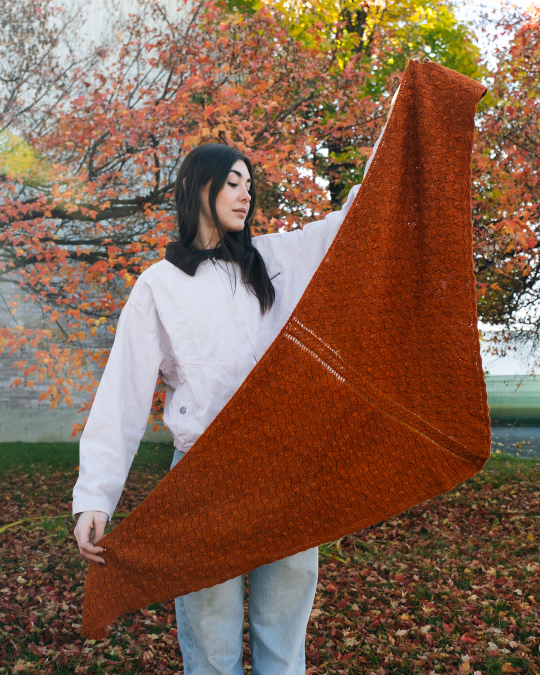 Autumn Shawl - Knitting Pattern and Optional Kit