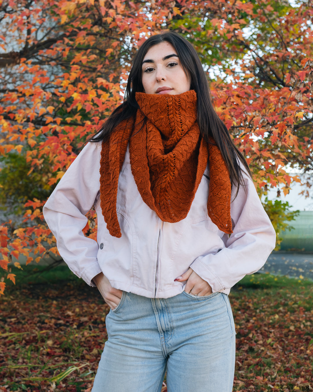 Autumn Shawl - Knitting Pattern and Optional Kit