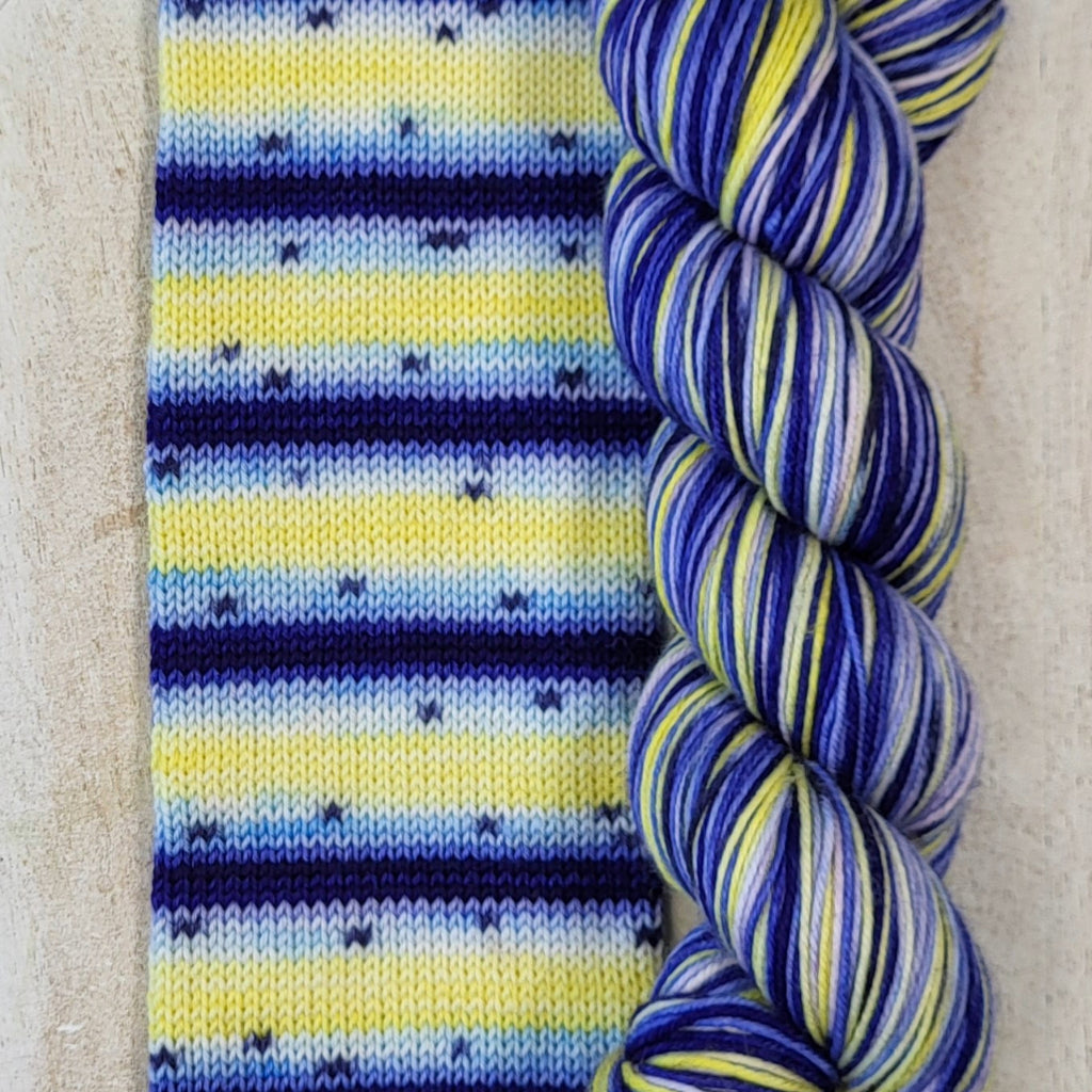 Self-Striping Sock Yarn - BIS-SOCK PENSÉE BLEUES