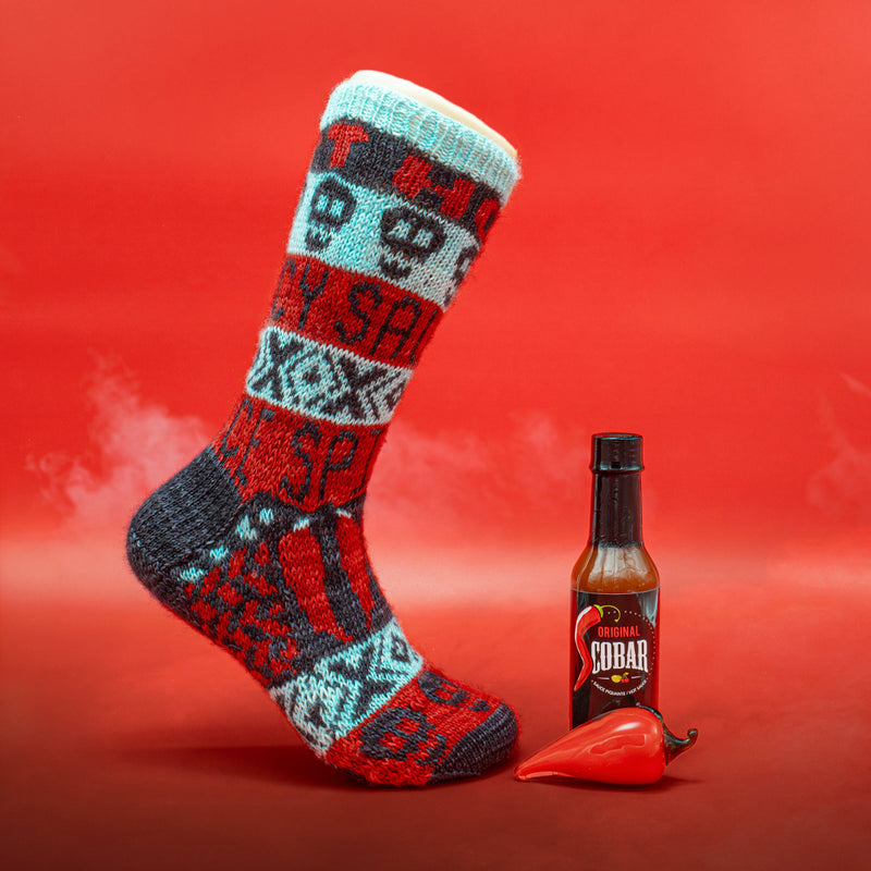 Fou des Sauces Cobar Socks | Knitting Pattern and Optional Limited-Edition Kits