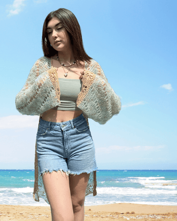Candy Floss Cape - Crochet Pattern by Joanne Fowler - Les Laines Biscotte Yarns