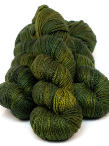 Hand-dyed yarn DK PURE LR GREEN GROWS DK weight yarn