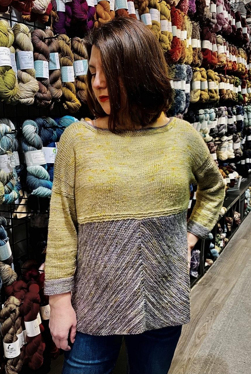 Down To The Stream Pull Oversize free pattern - Les Laines Biscotte Yarns