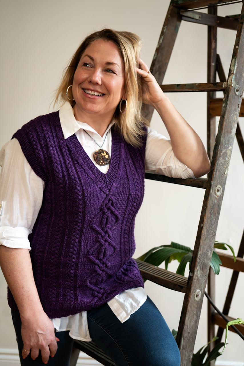 Arsinoi Vest - Knitting pattern – Les Laines Biscotte Yarns