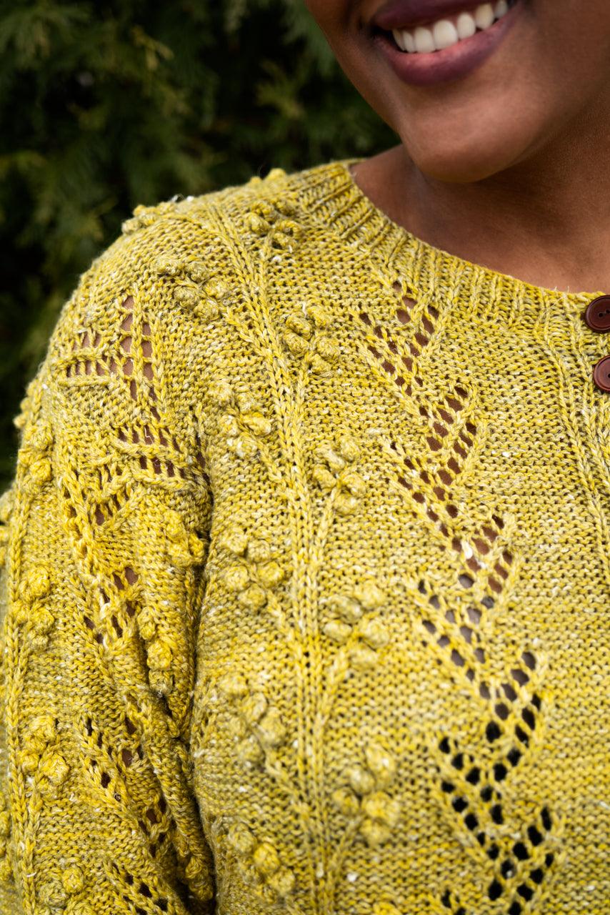 Nektaria Cardigan knitting kit 