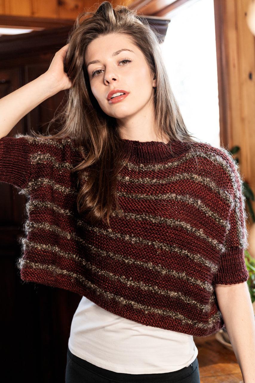 Loop Groop Sweater Free Knitting Pattern - Les Laines Biscotte Yarns