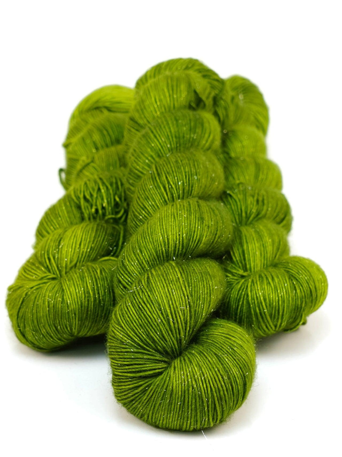 Merino and stellina fingering weight yarn FIZWIZBIZ VERT BISCOTTE