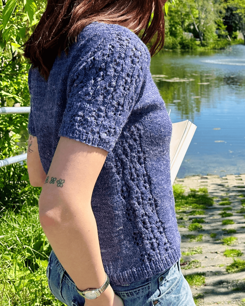 Gabrielle Short Sleeves Pullover - KNITTING PATTERN