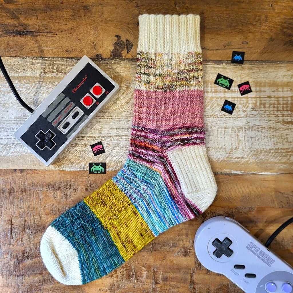 Gamer socks knitting pattern