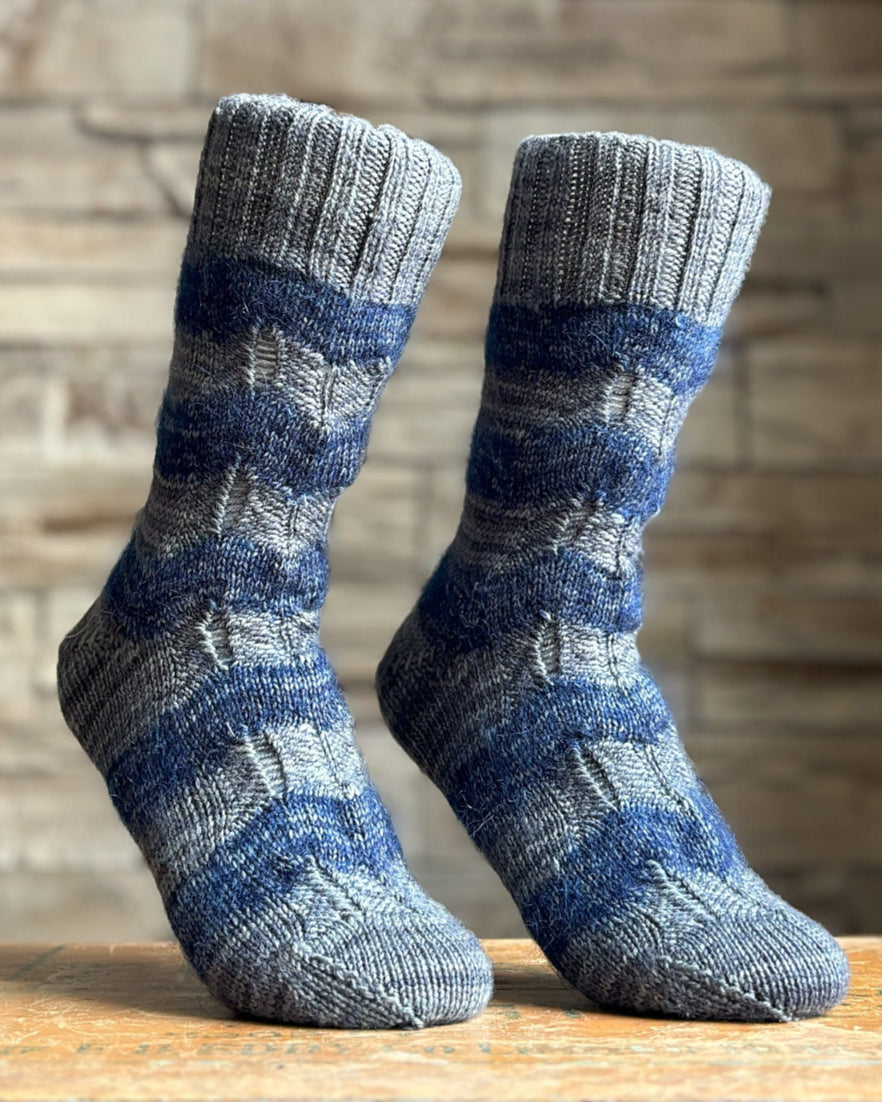 Chevy Chevron Socks | Knitting pattern and Optional kits