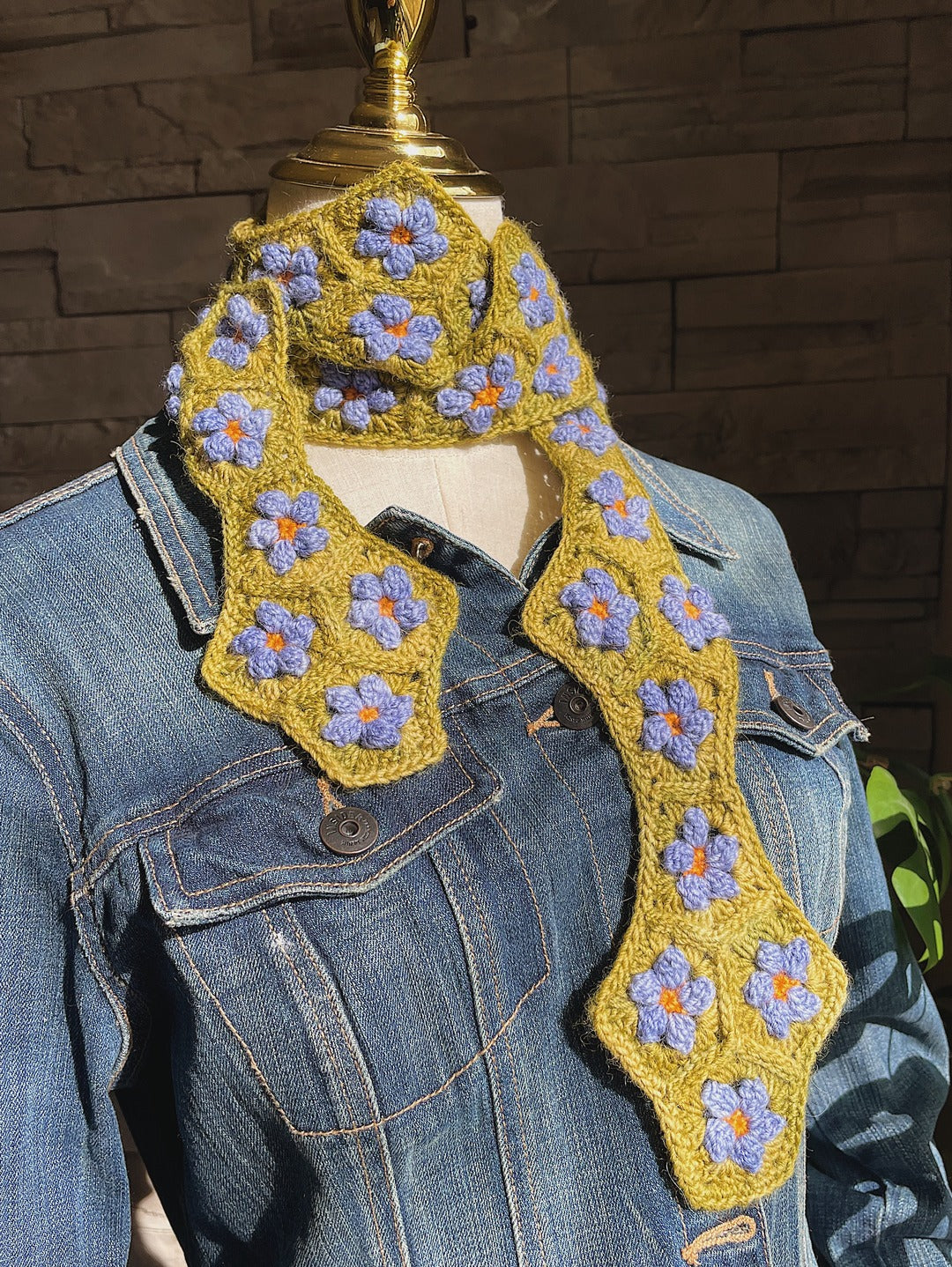 Forget me Not scarf  | Crochet pattern and crochet kits