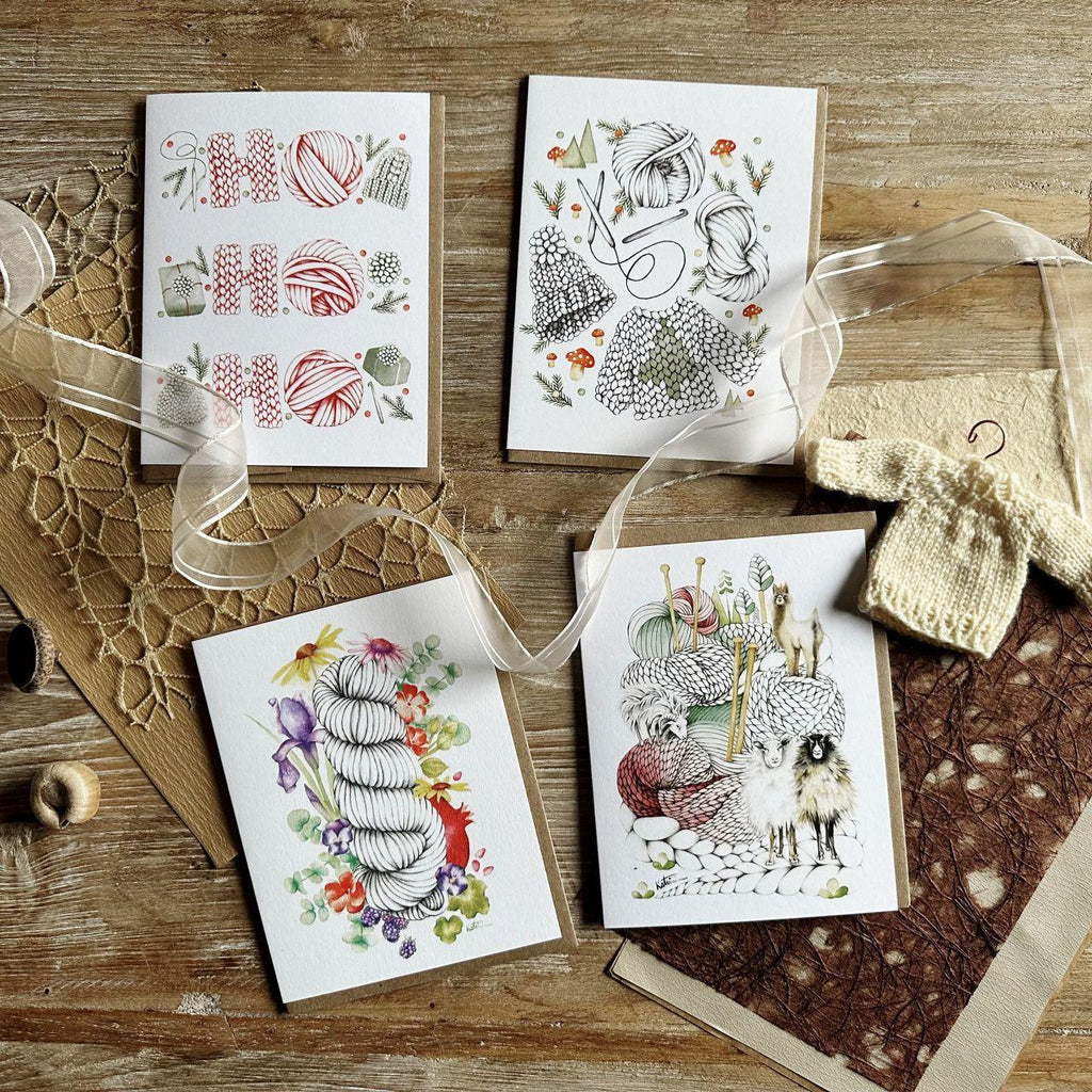 Greeting cards for knitters and yarn lovers
