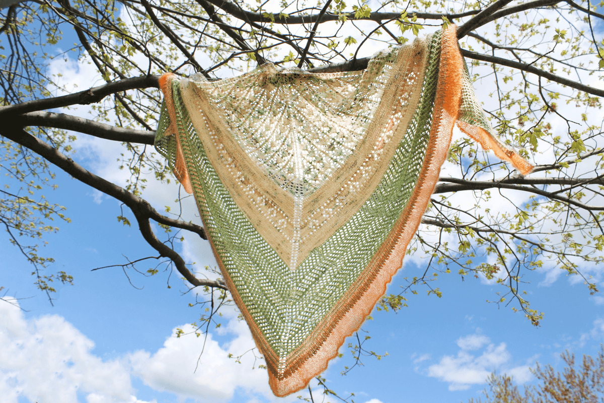 Life In Full Bloom Shawl Pattern - Les Laines Biscotte Yarns