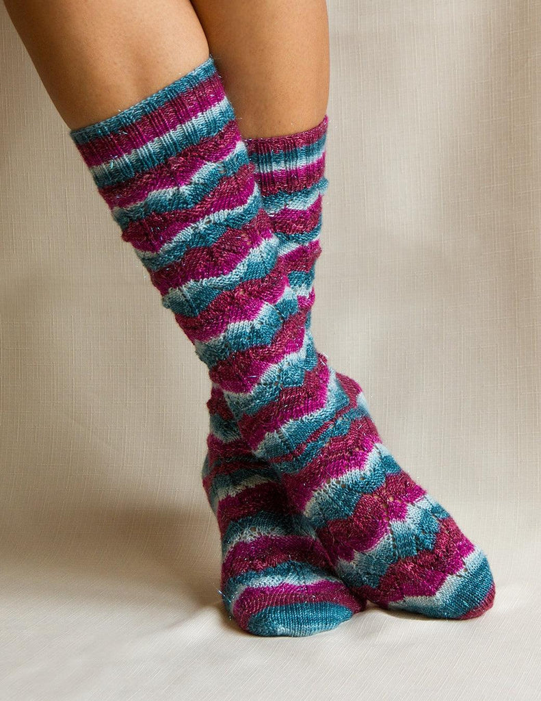 Knitting Socks Pattern - Valley Girl - Les Laines Biscotte Yarns