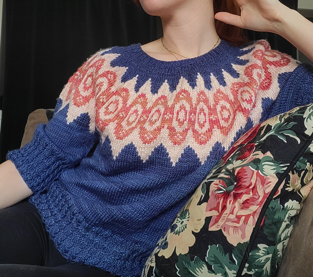 Pelote de laine a tricoter canada tweed bleu, tricot pas cher- Badaboum