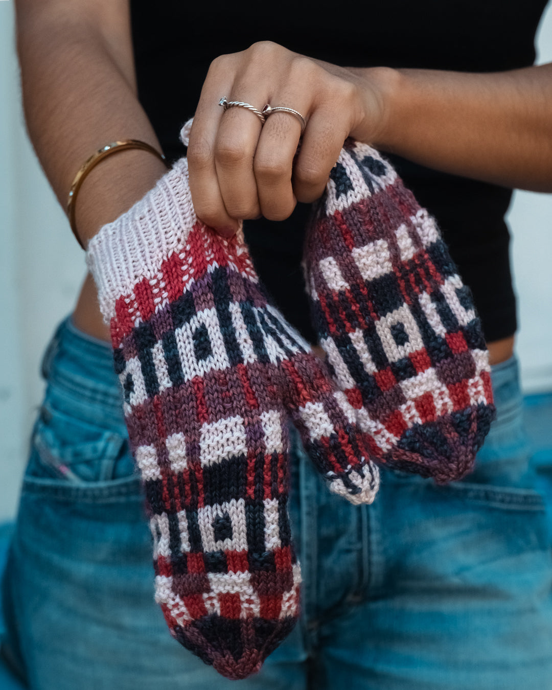 Pixelite Mittens - Knitting pattern and Optional Kit