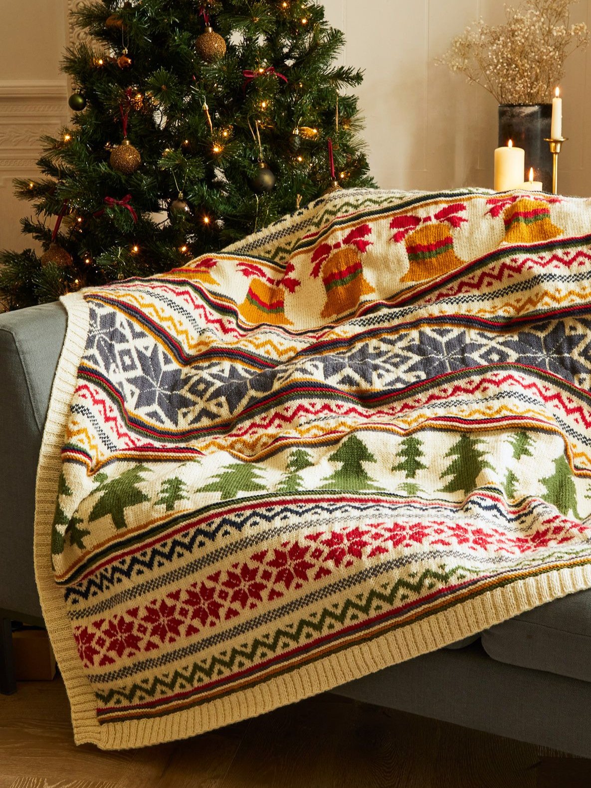 Christmas blanket knitting kit