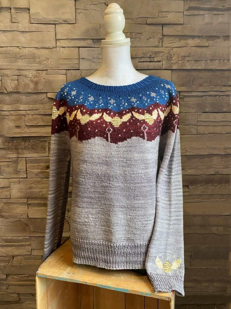 Quidditch Yoke Pullover Knitting Pattern