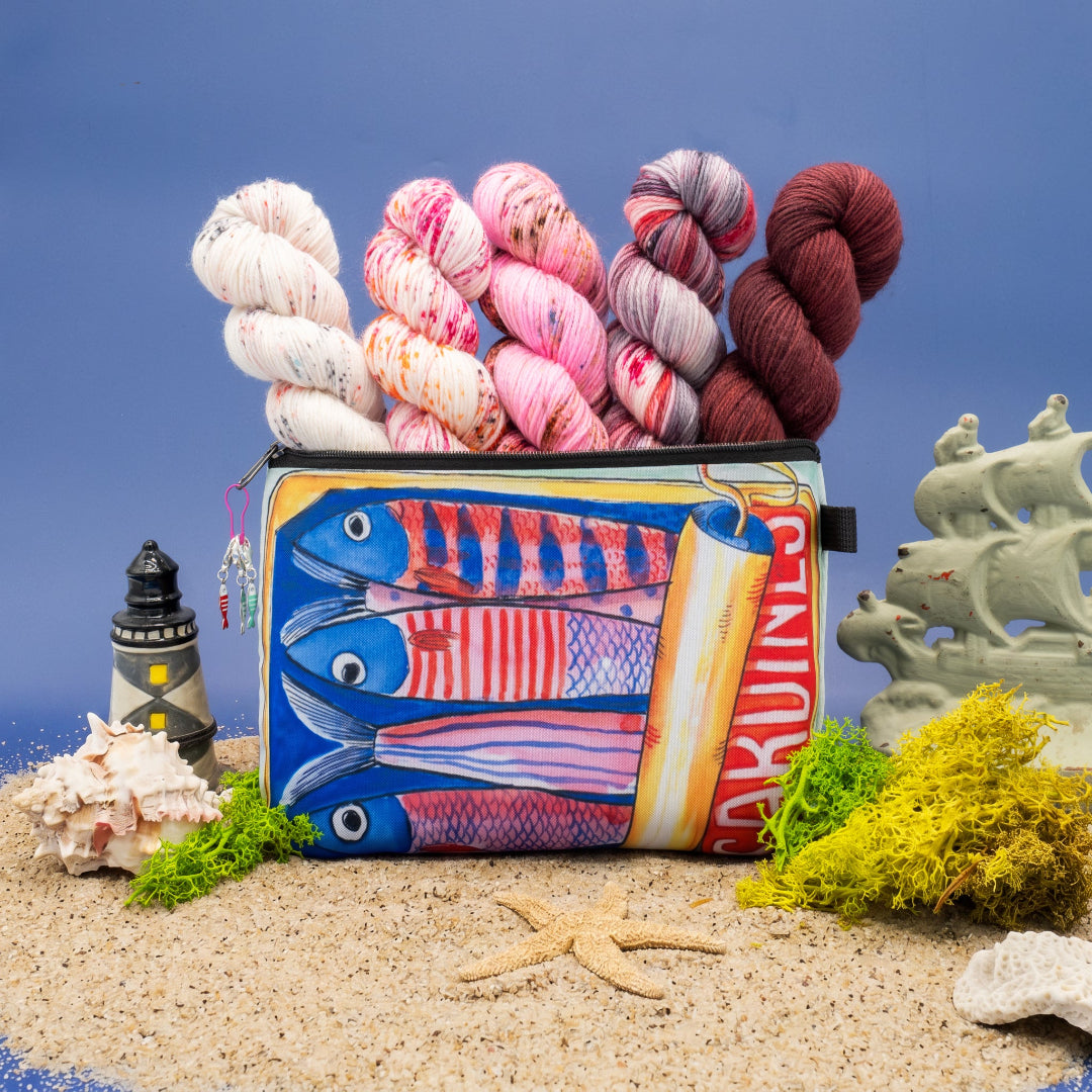 Sardines Hand-Dyed Yarn Bundle by Biscotte
