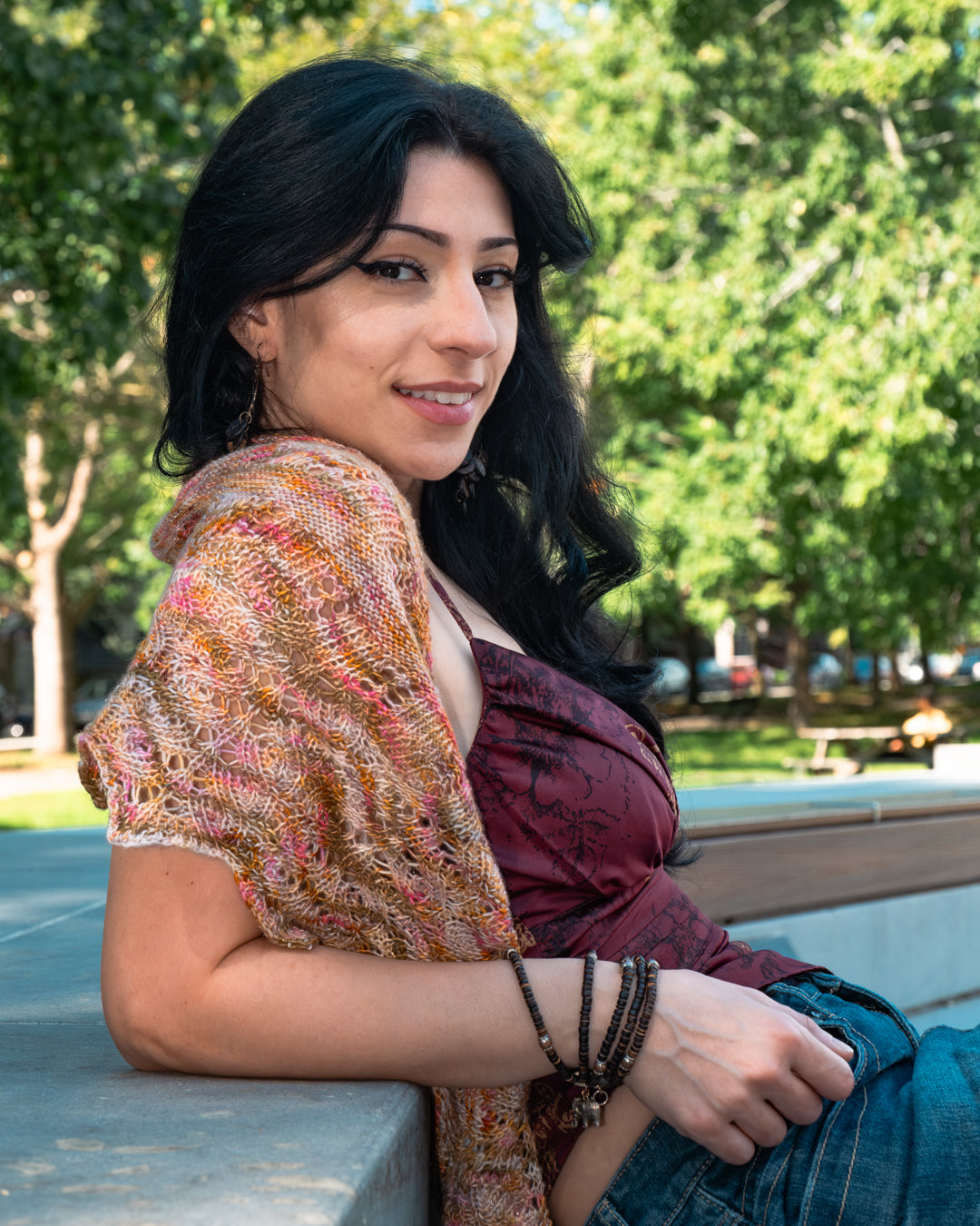 Necklace Shawl - Knitting pattern and Optional kits