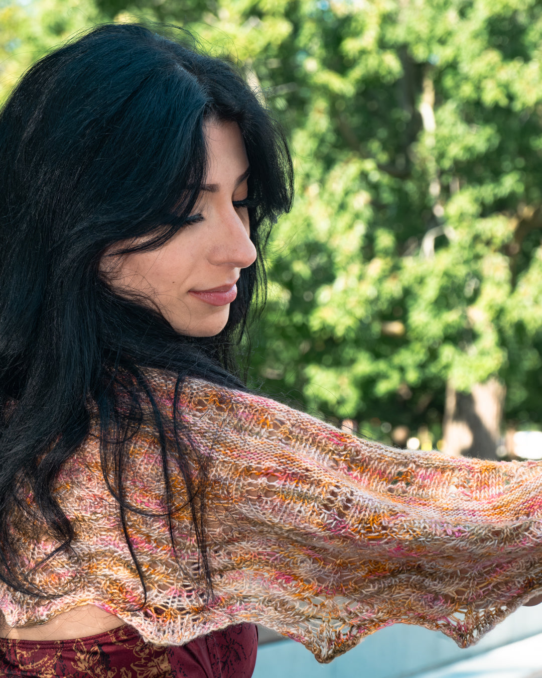 Necklace Shawl - Knitting pattern and Optional kits