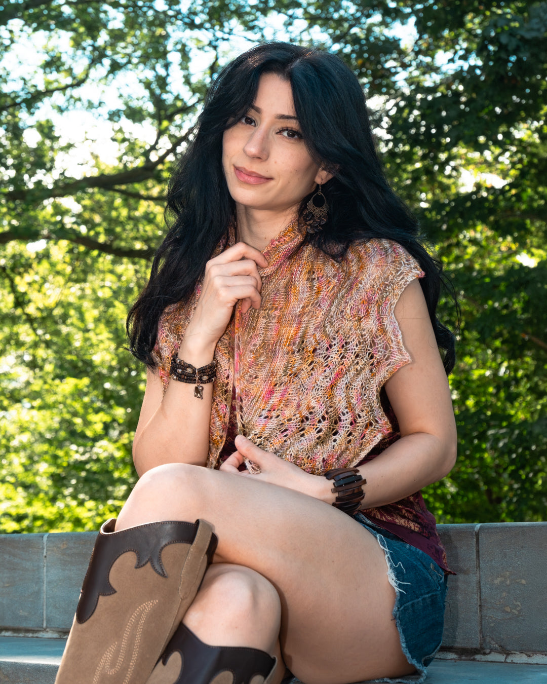 Necklace Shawl - Knitting pattern and Optional kits