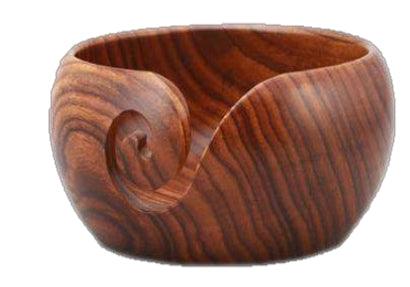 Wooden Yarn Bowl for knitting - Les Laines Biscotte Yarns