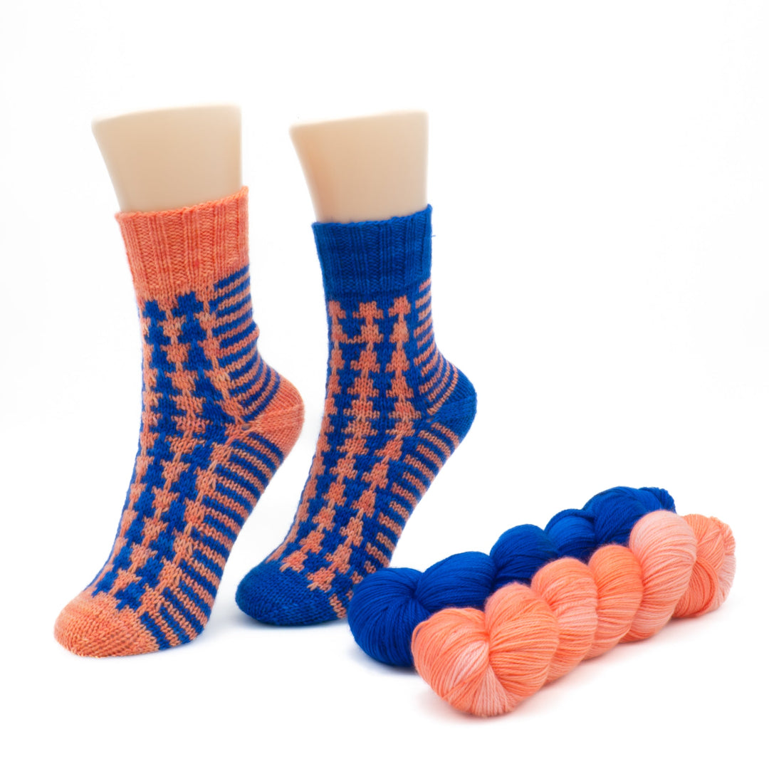 Geometric Socks | Knitting pattern and Optional kit