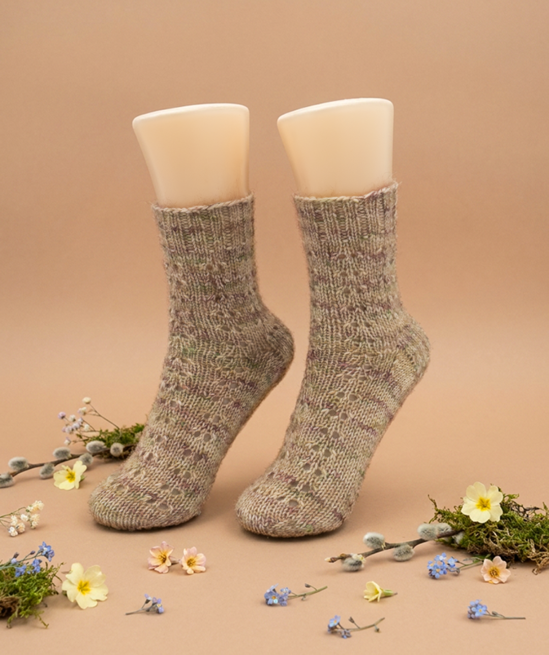 Spring Flowers Socks - Knitting pattern and Optional kit