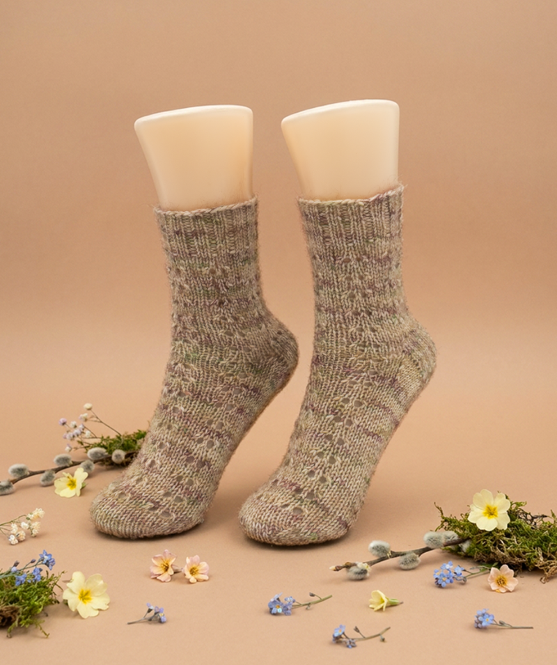 Spring Flowers Socks - Knitting pattern and Optional kit