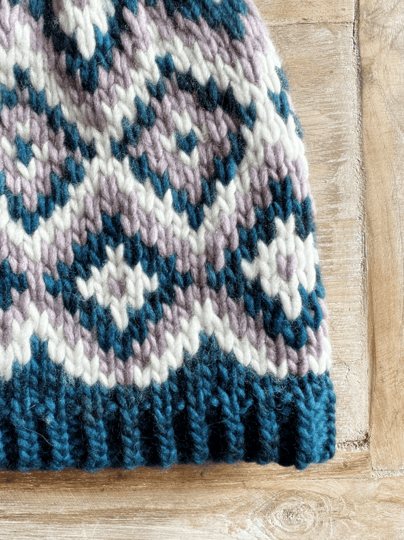 Trois Fois Passera Hat | knitting pattern and knitting kits - Les Laines Biscotte Yarns