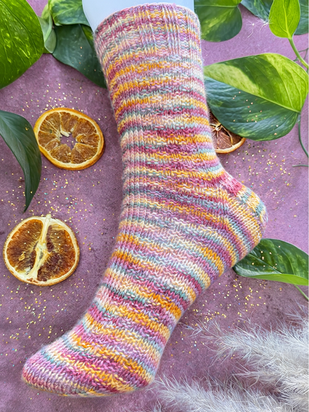 Twisted Textured Socks - Knitting pattern and Optional kit